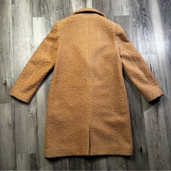J. McLaughlin Lark Coat Size Medium Teddy Bear Boucle Camel Tan Stadium chic - Picture 2 of 16